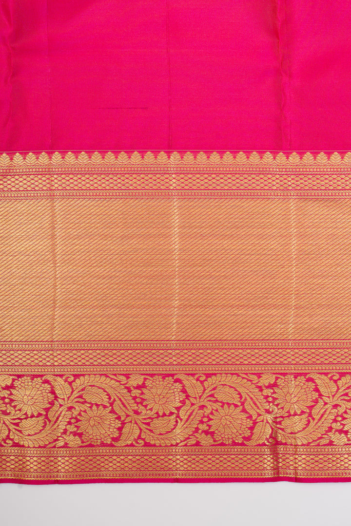 Rani pink brocade pure kanchipuram silk saree