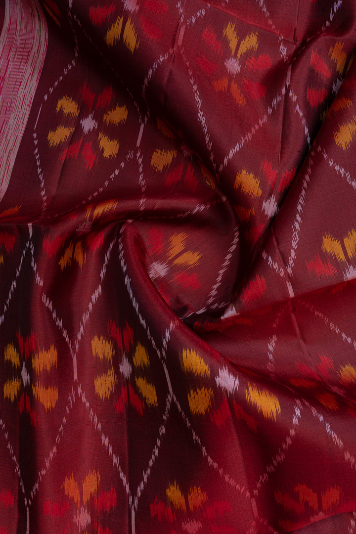 Peacock green ikart pure soft silk saree