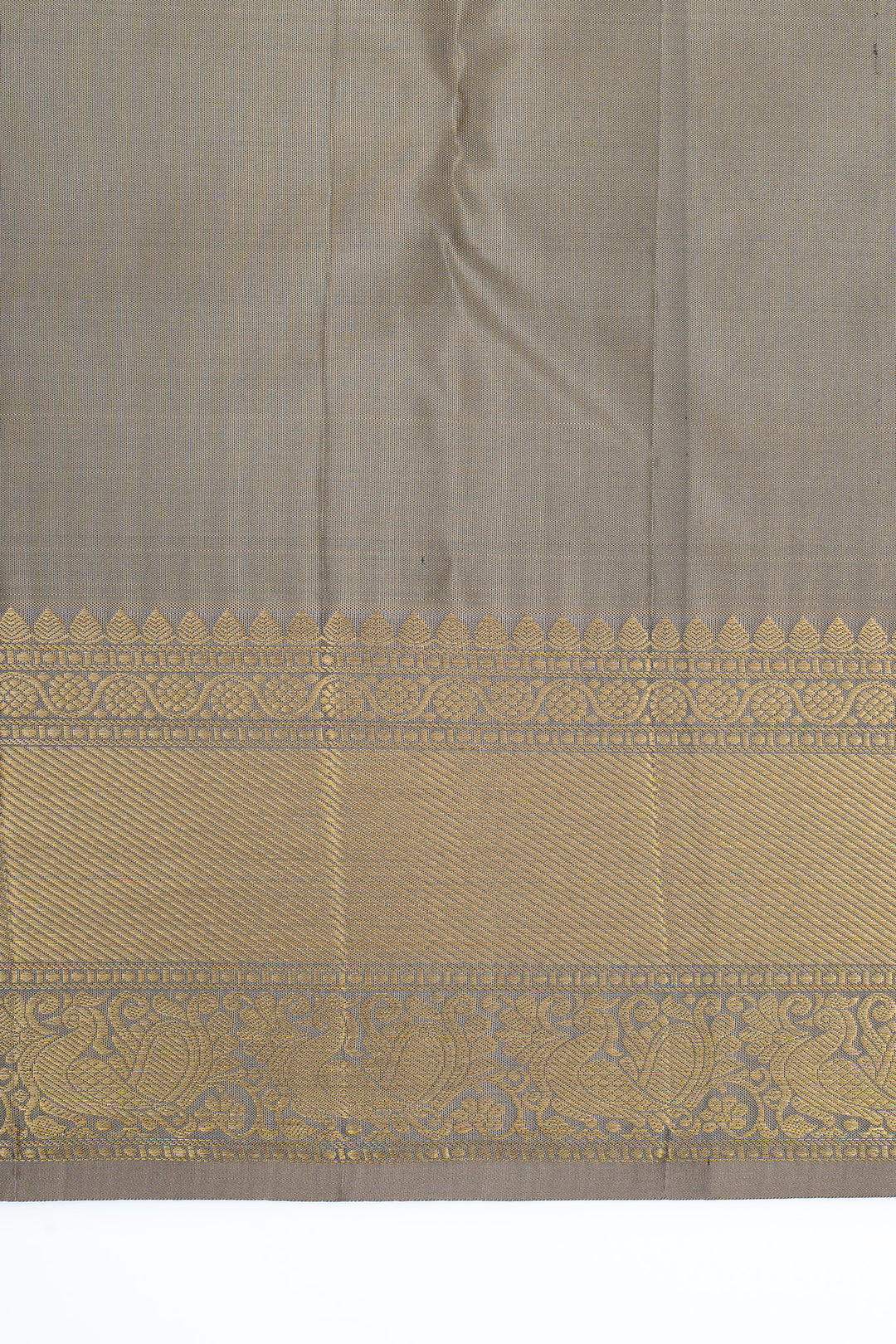 Sky blue and grey brocade  pure kanchipuram silk saree