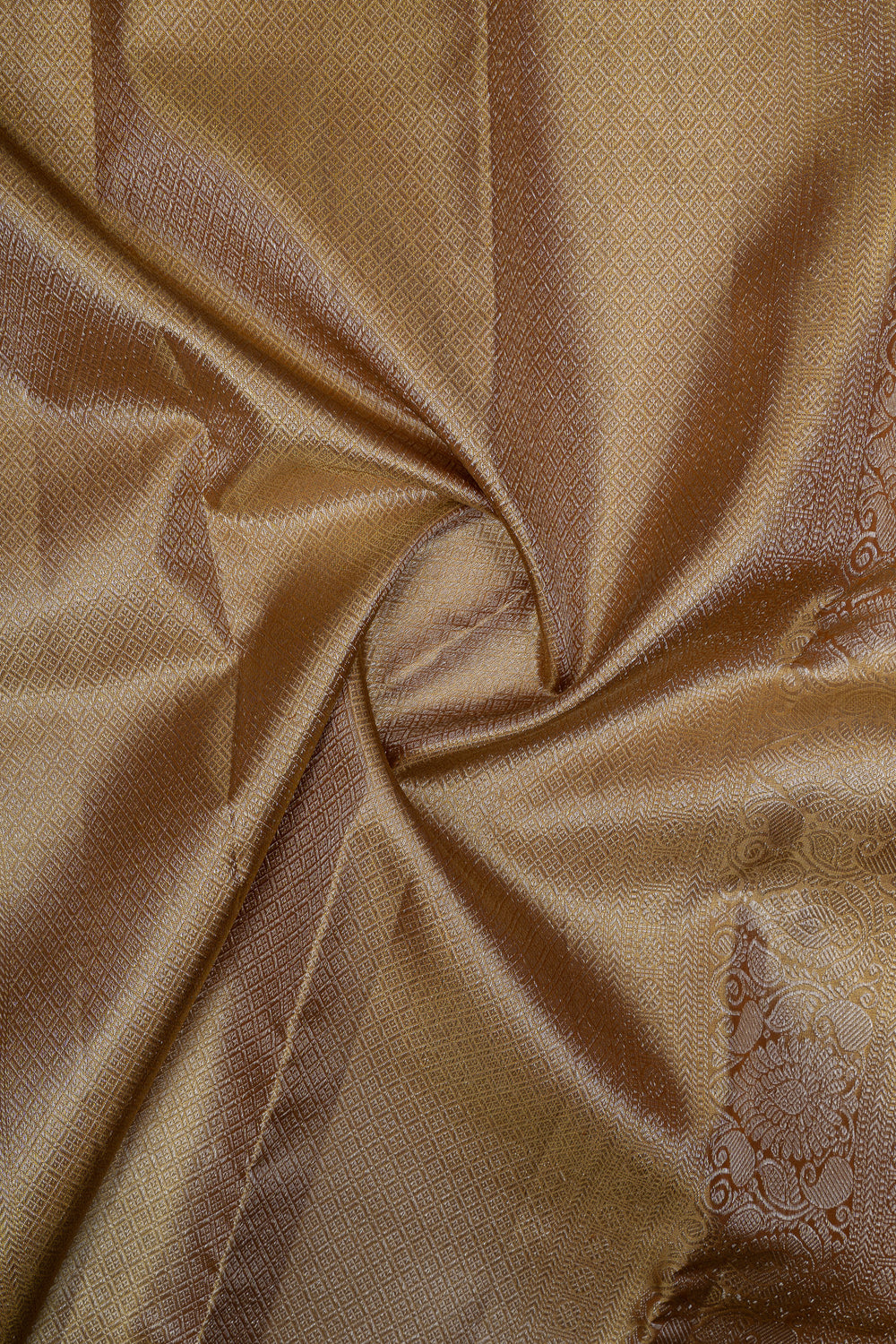 Gold tissue brocade  pure Kanchipuram  silk saree