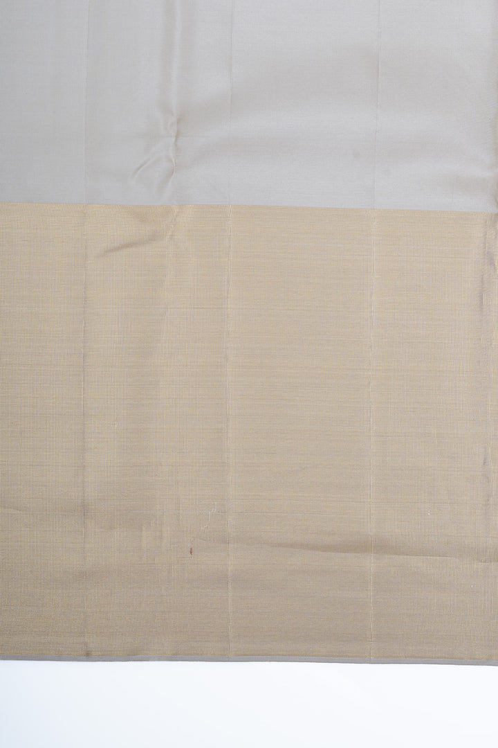 Chartreuse green and Ivory brocade pure kanchipuram silk saree