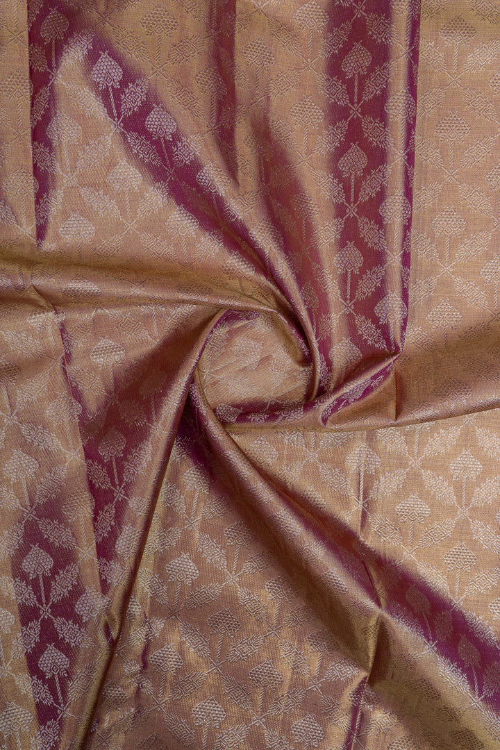 Pink and gold tissue  pure Kanchipuram  silk saree