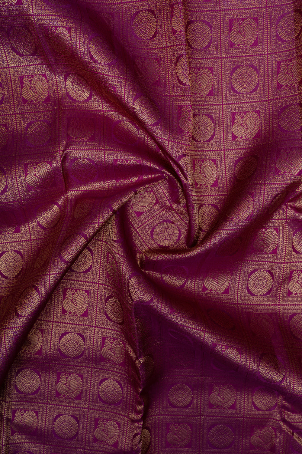 Magenta brocade  pure Kanchipuram  silk saree