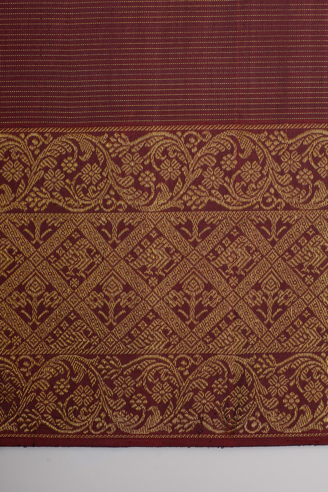 Orange and brown Vairaoosi  pure kanchipuram silk saree