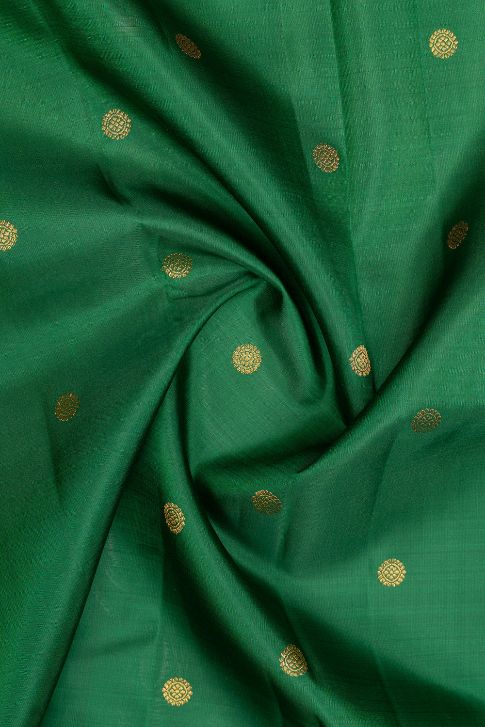 Bottle green and mustard rettai pettu pure kanchipuram silk saree