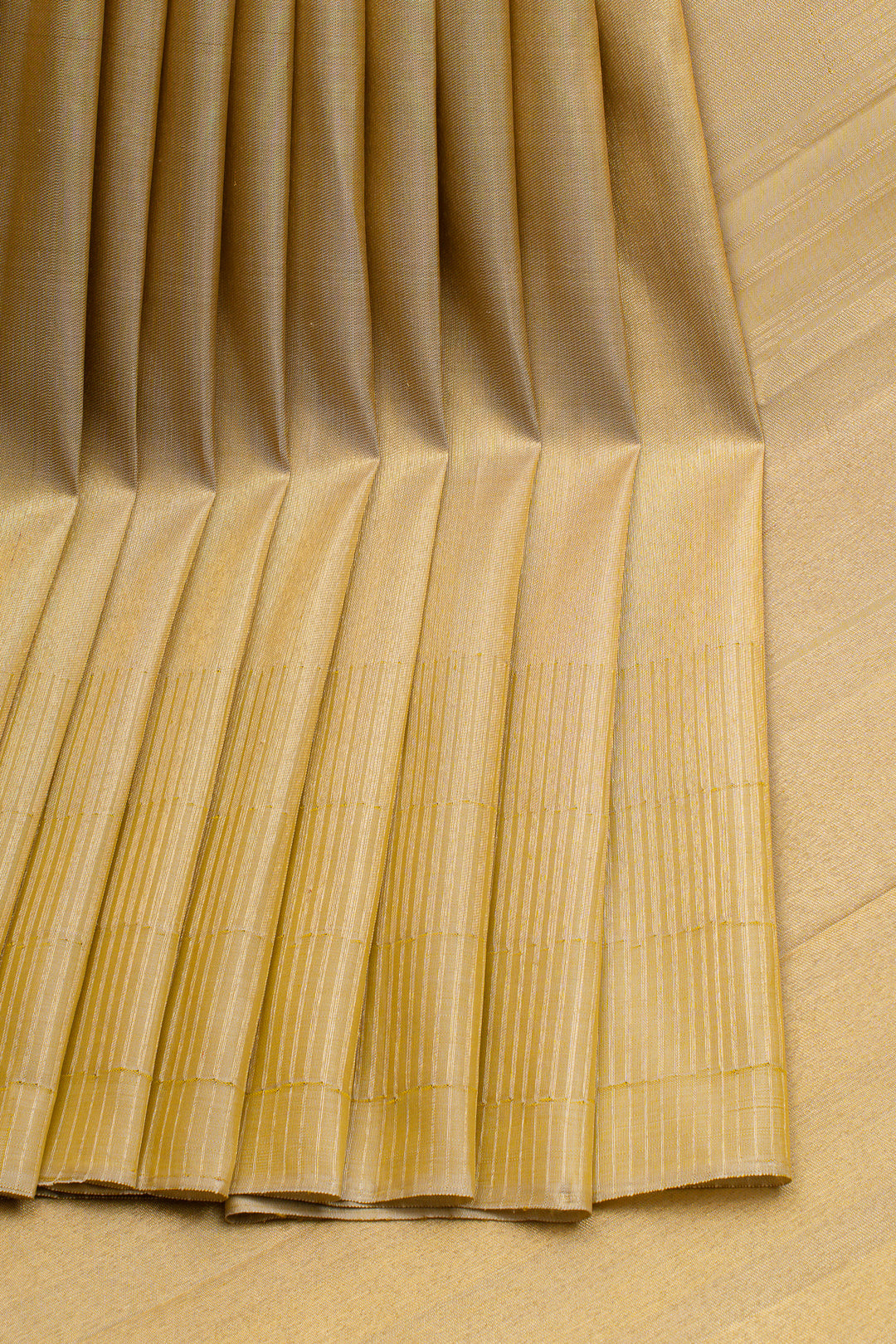Champagne gold 8 Kol pure kanchipuram silk saree