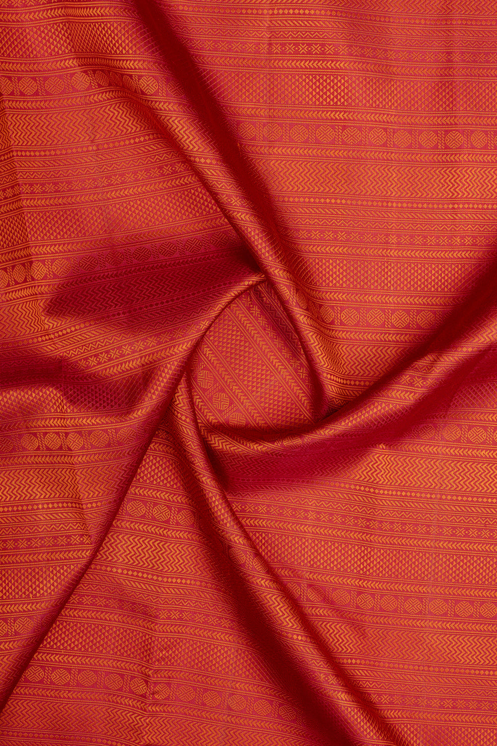Red thread stripes Pattu pettu pure kanchipuram silk saree