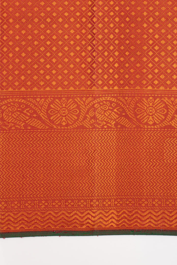 Red thread stripes Pattu pettu pure kanchipuram silk saree