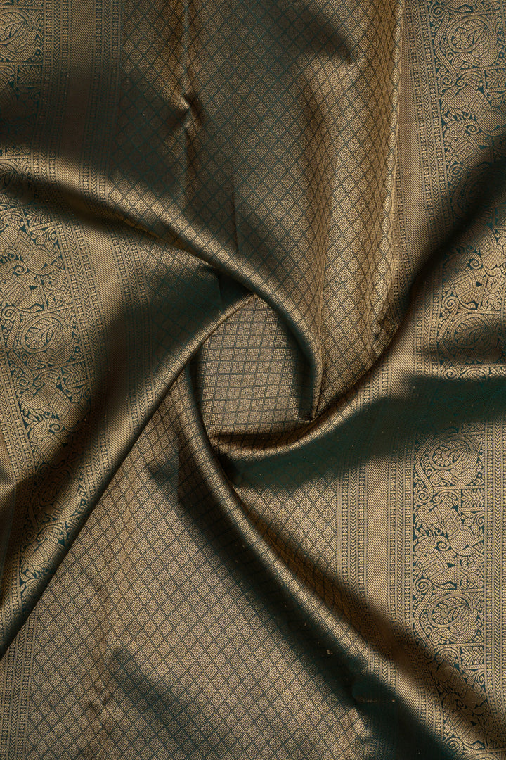 Green brocade pure kanchipuram silk saree