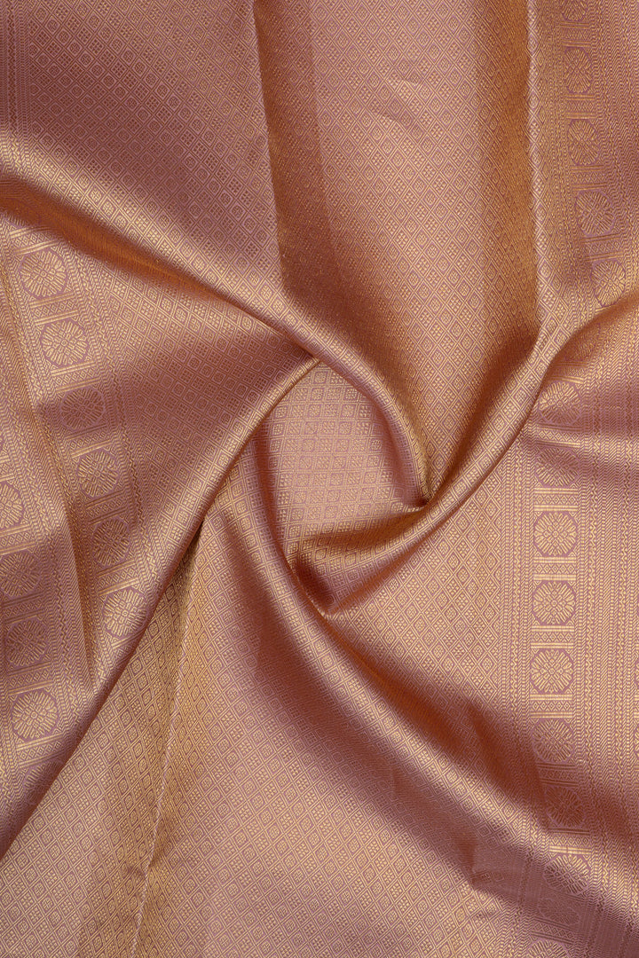 Baby pink Zari brocade pure kanchipuram silk saree