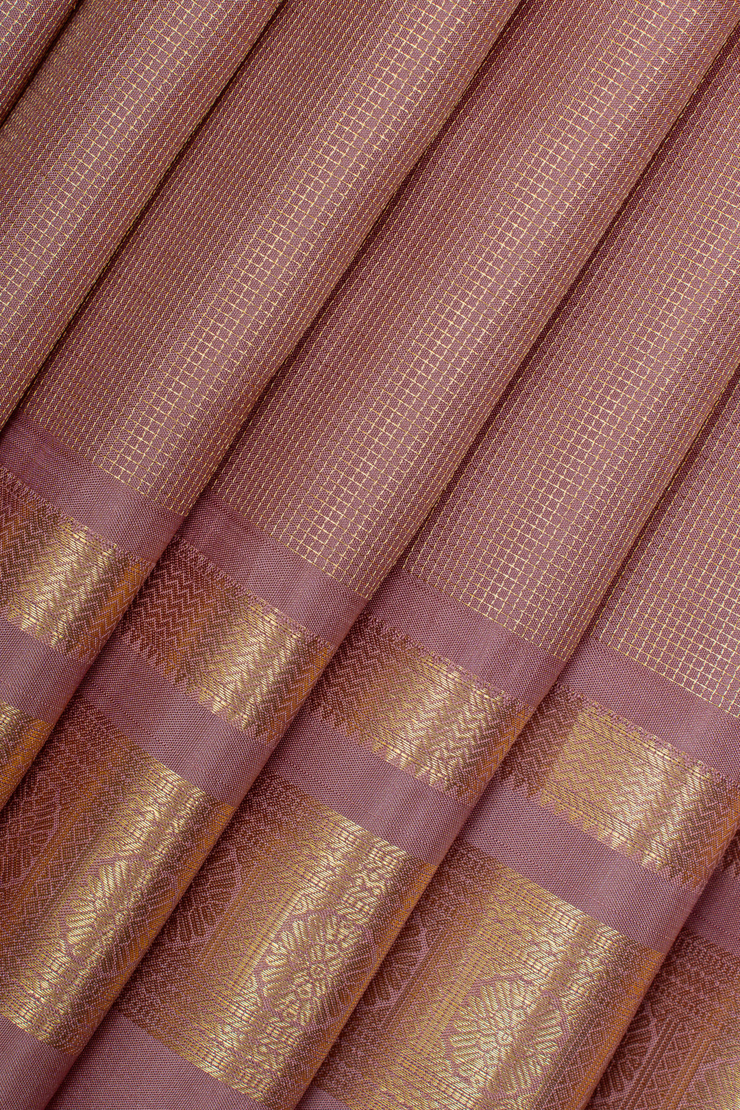 Baby pink Zari brocade pure kanchipuram silk saree