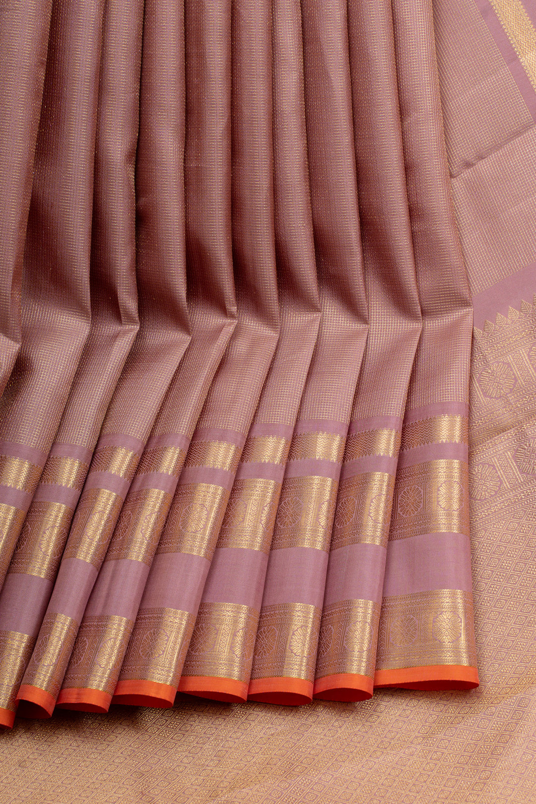 Baby pink Zari brocade pure kanchipuram silk saree