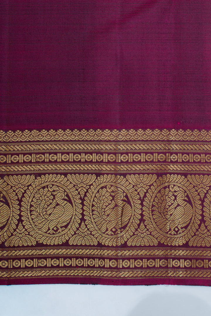 Light purple traditional pure kanchipuram silk saree