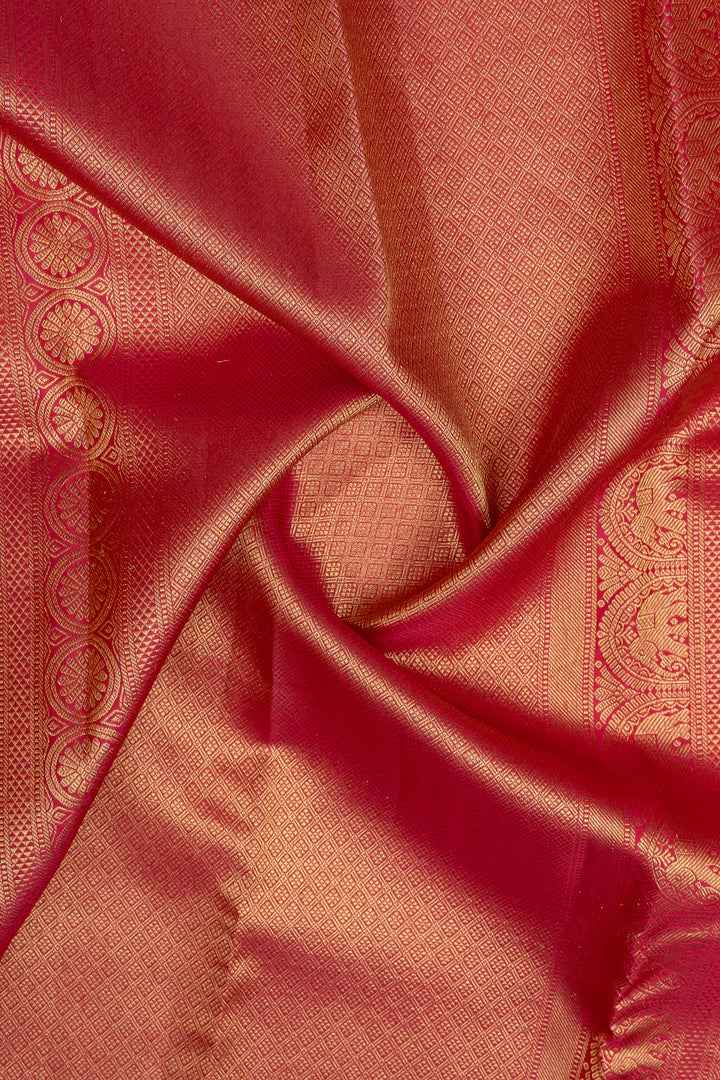 Magenta lakshadeepam pure kanchipuram silk saree