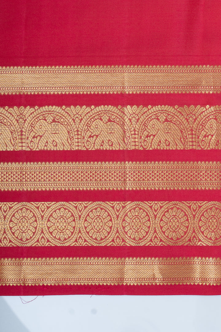 Magenta lakshadeepam pure kanchipuram silk saree