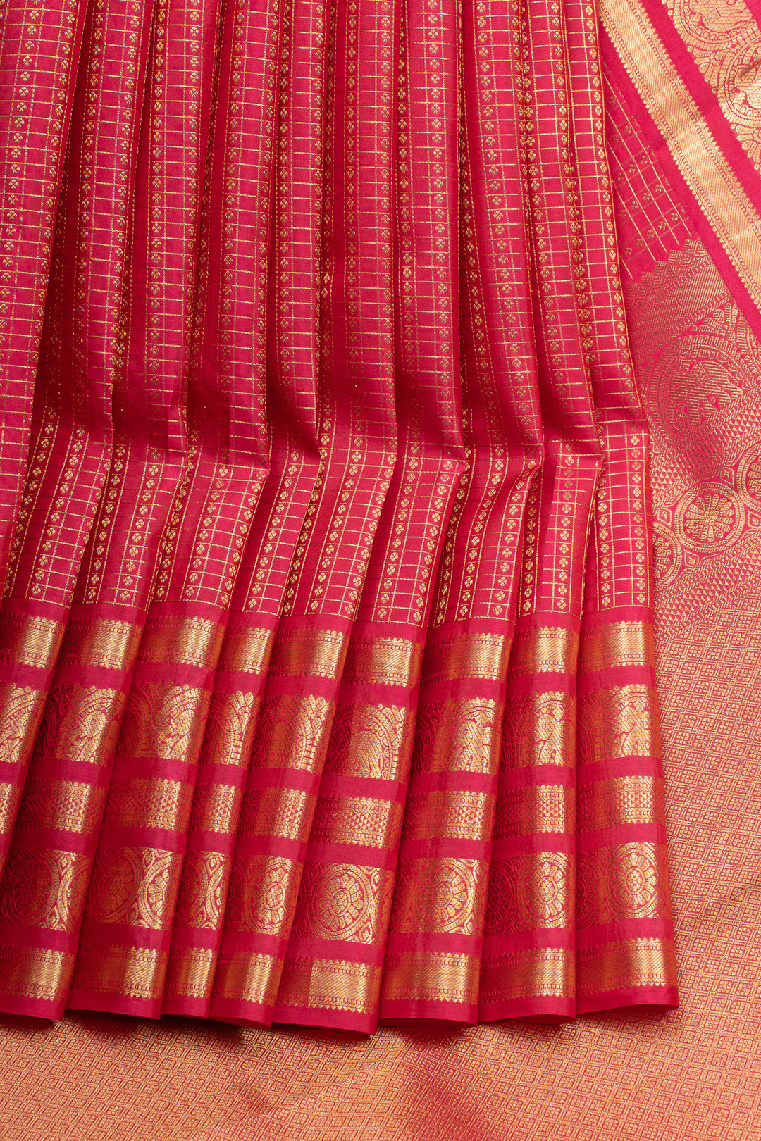 Magenta lakshadeepam pure kanchipuram silk saree