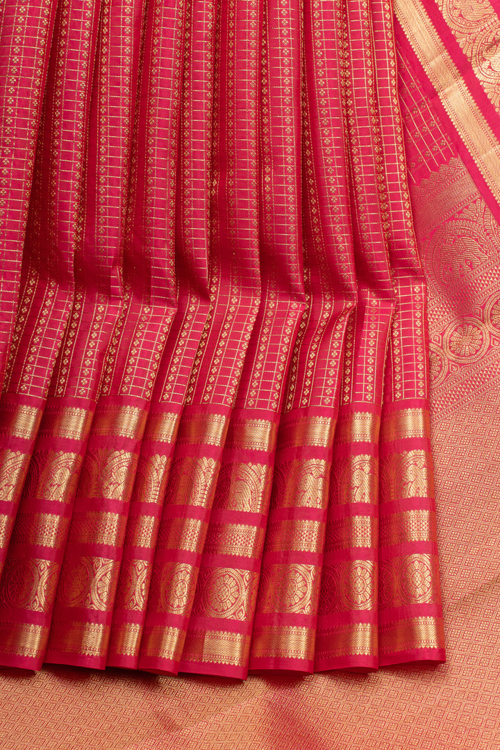 Magenta lakshadeepam pure kanchipuram silk saree