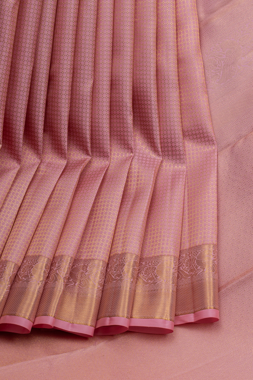 Pink traditional pure kanchipuram silk saree