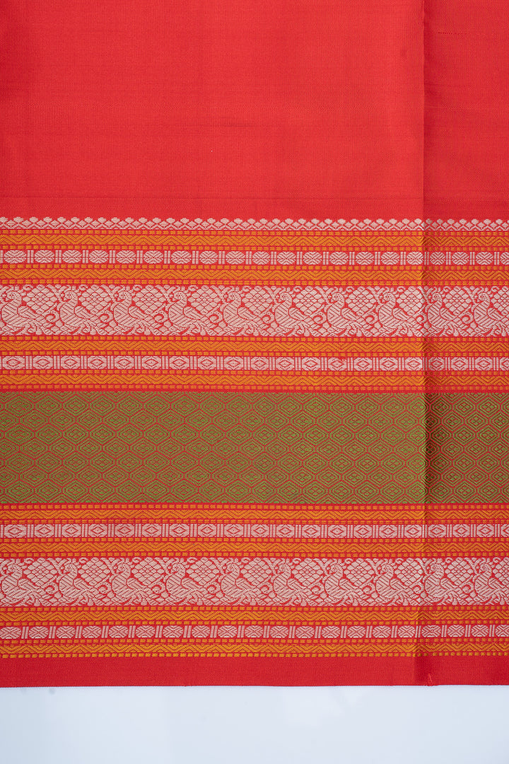 Purple threadwork pure kanchipuram silk saree