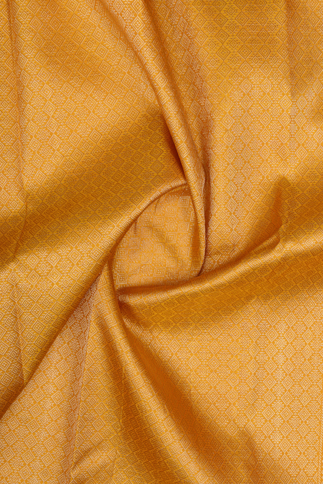 Yellow zari checks pure kanchipuram silk saree