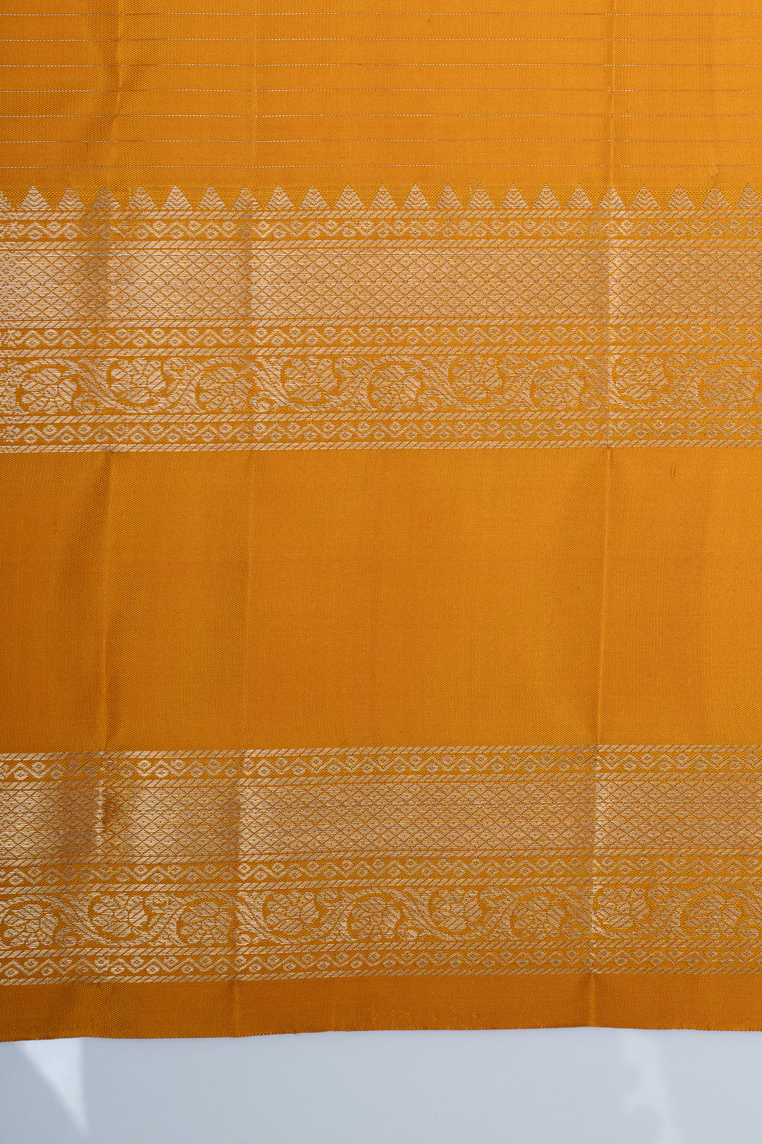 Yellow zari checks pure kanchipuram silk saree