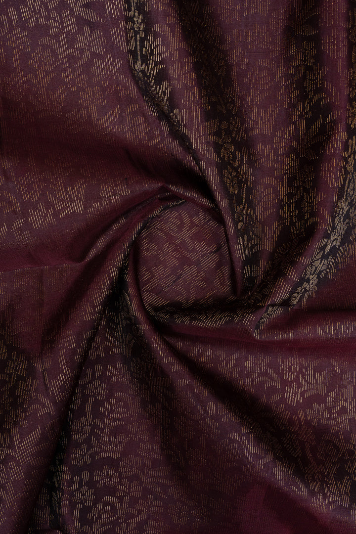 Maroon and teal blue floral pure to soft silk saree