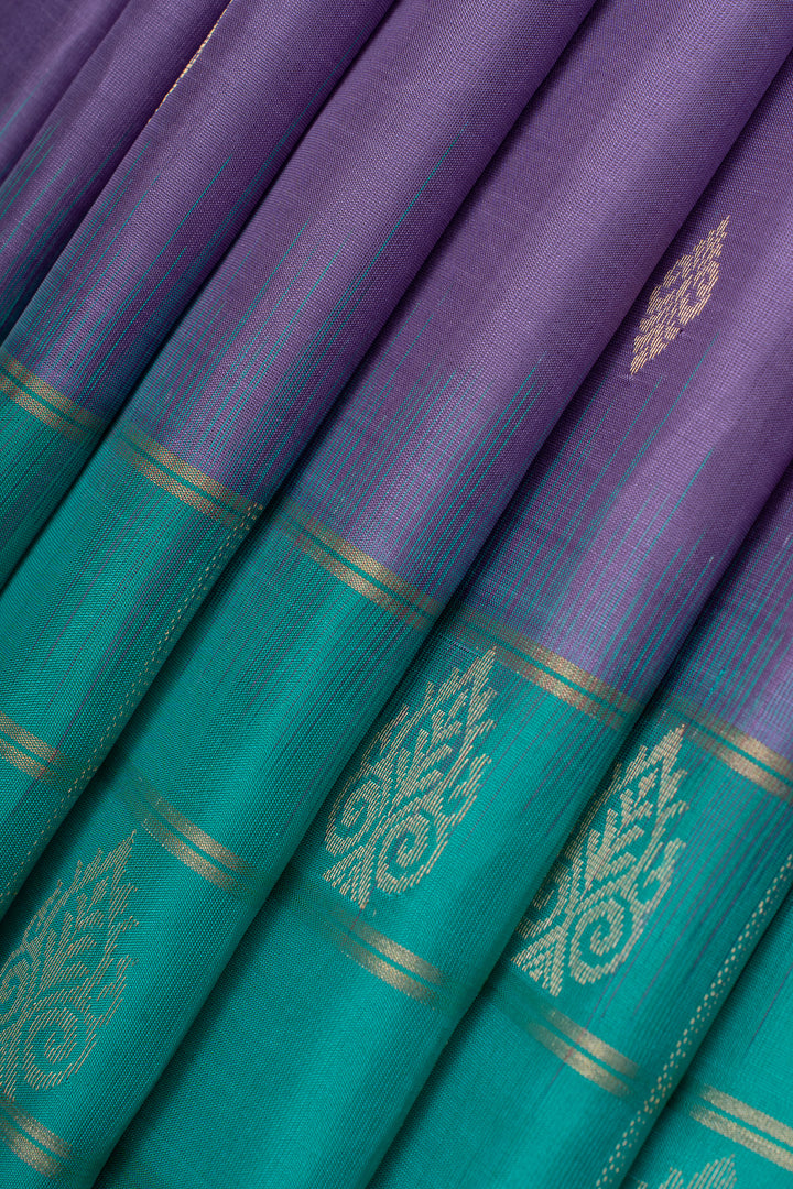 Lavender and cyan soft silk