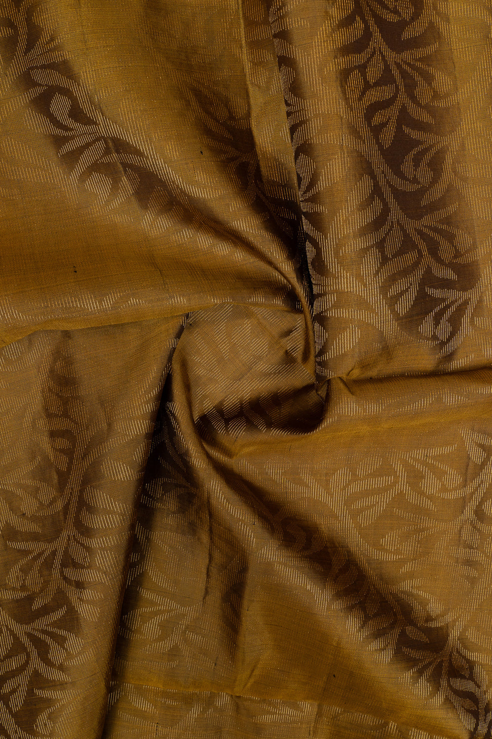 Mustard floral Zari soft silk