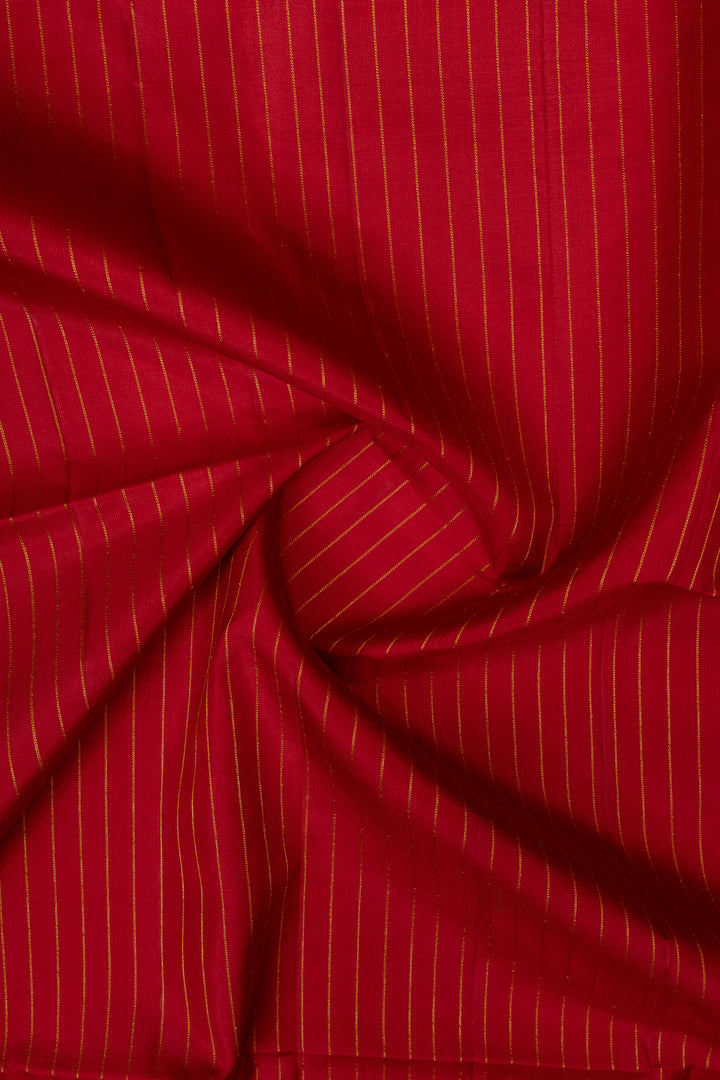 Bottle green small border pure kanchipuram silk saree