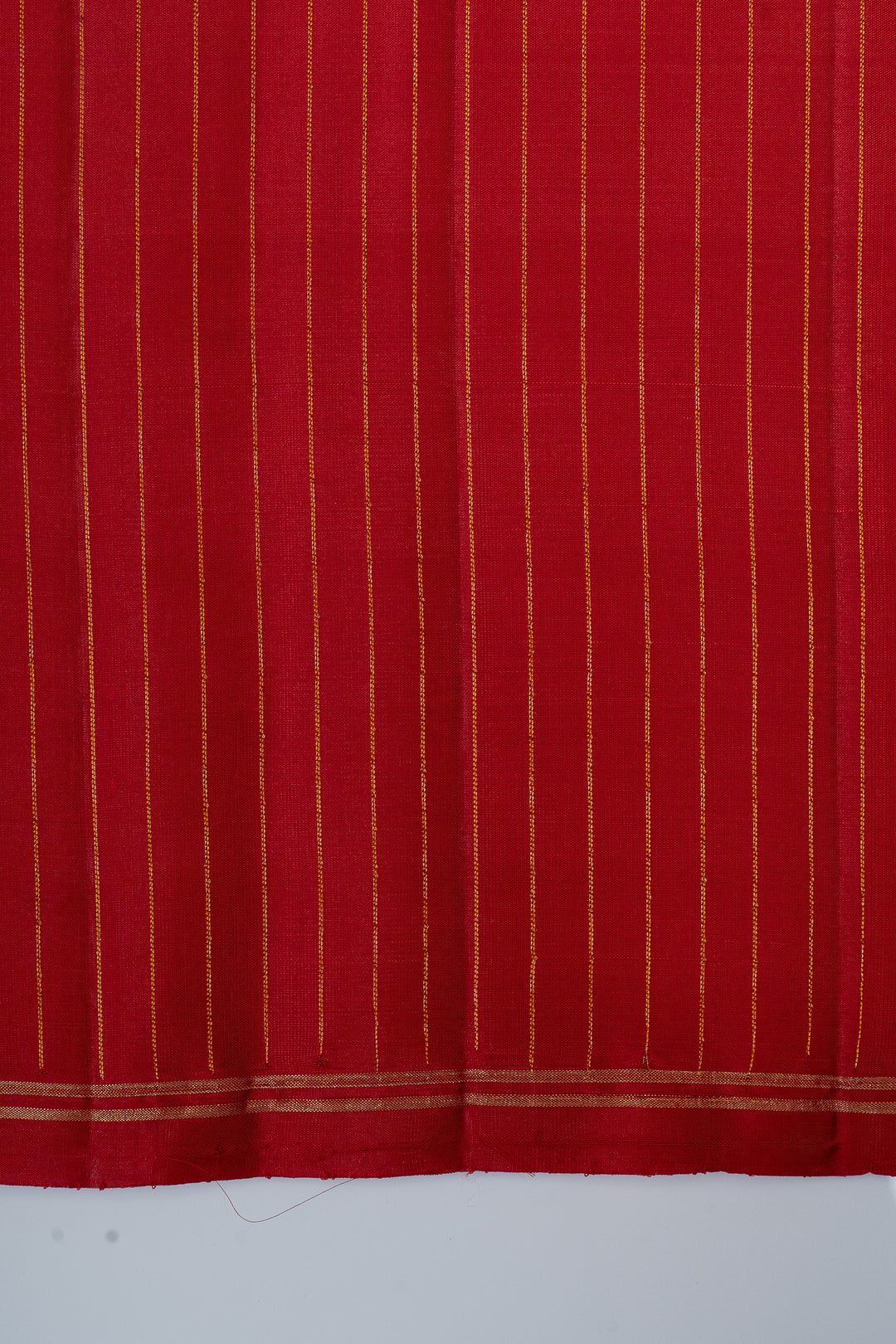 Bottle green small border pure kanchipuram silk saree