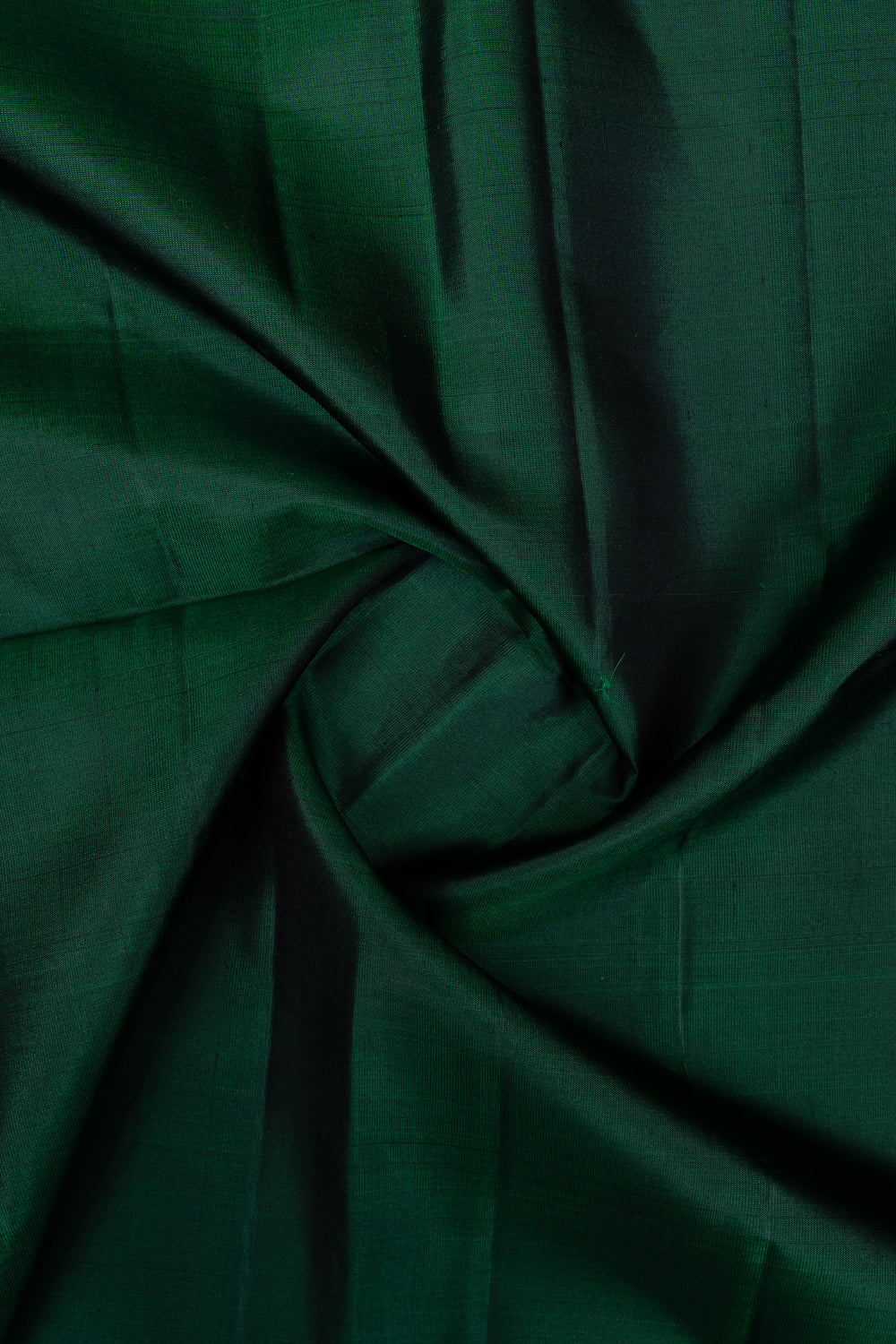 Bottle green small border pure kanchipuram silk saree