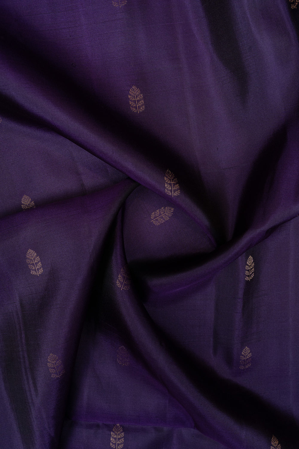 Purple traditional pure soft silk saree