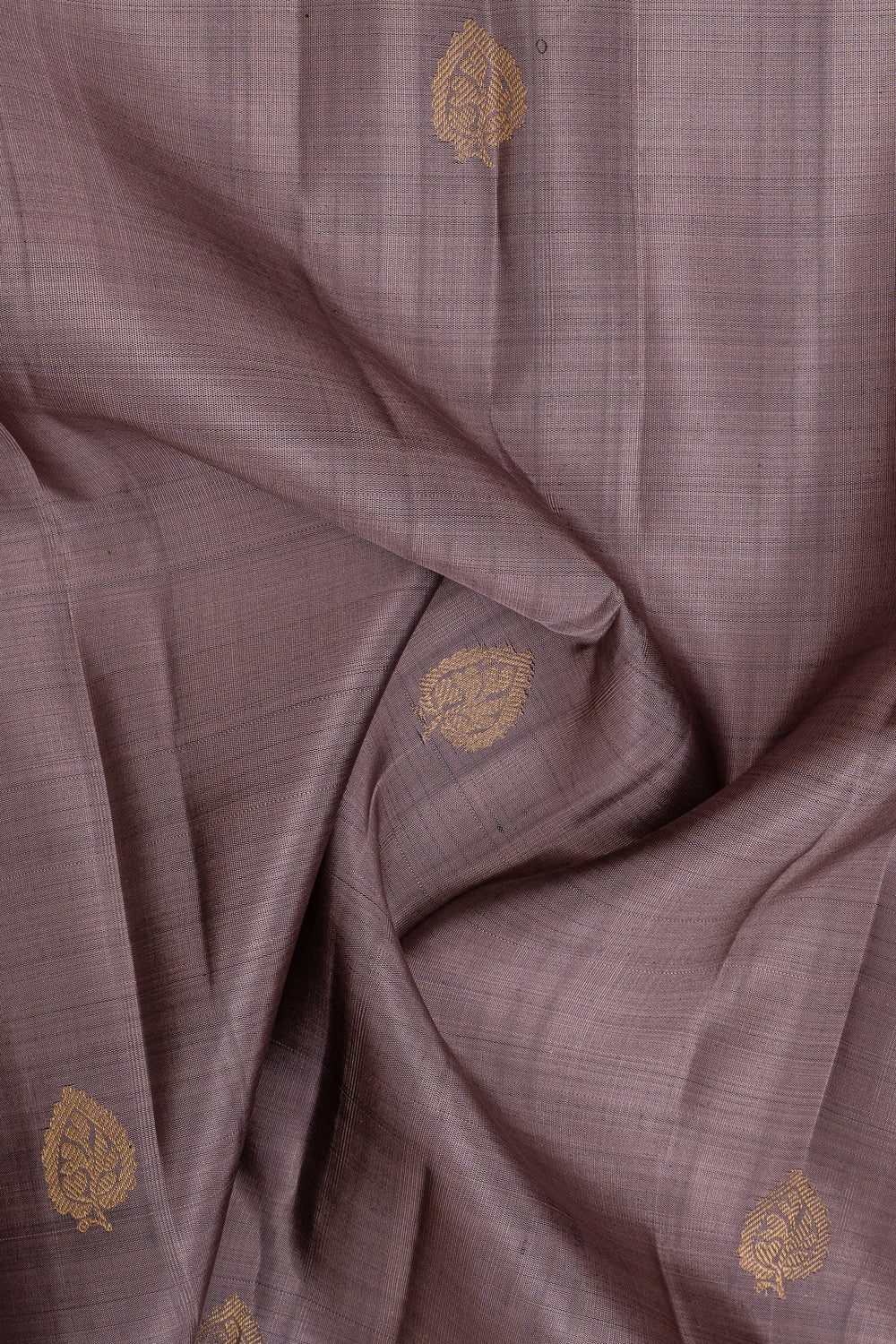 Grey traditional pure kanchipuram silk saree