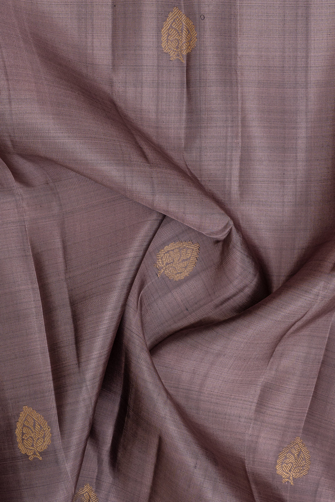 Grey traditional pure kanchipuram silk saree