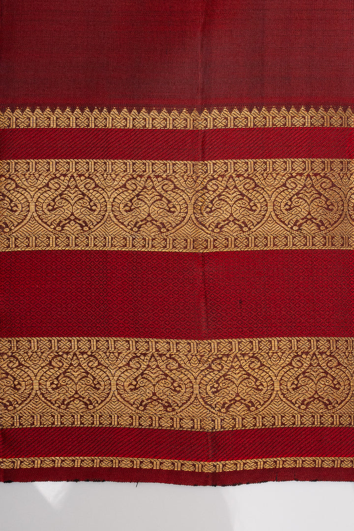 Grey traditional pure kanchipuram silk saree