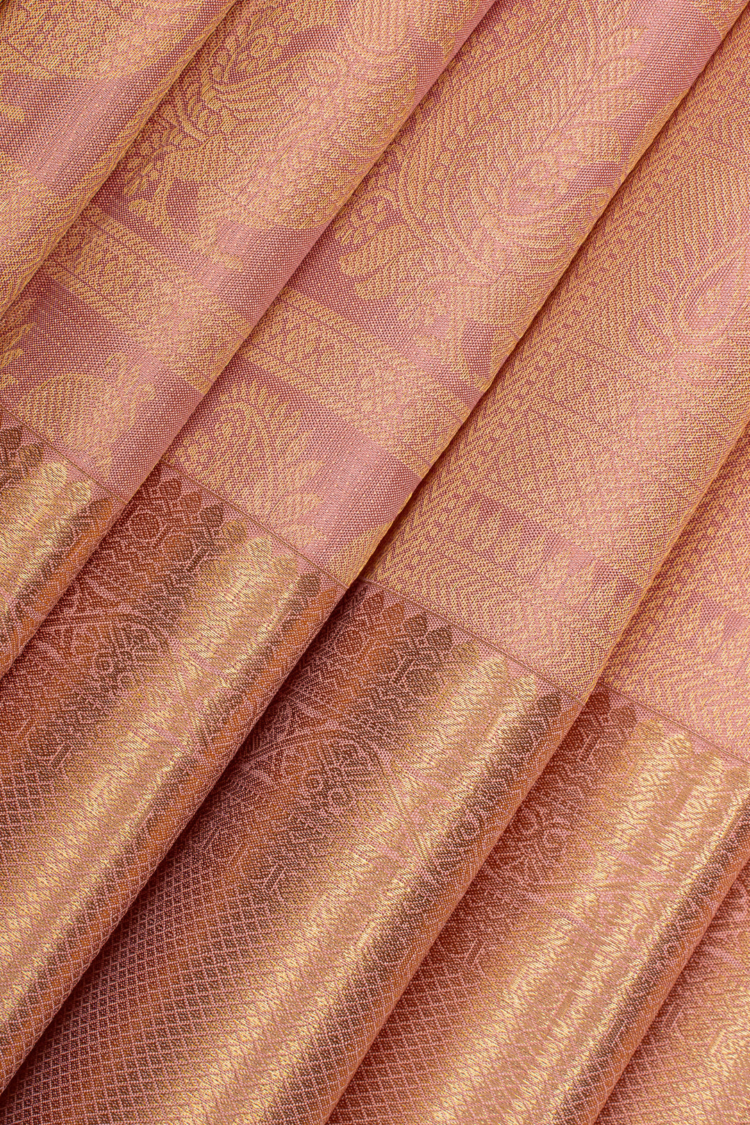 Mauve brocade pure kanchipuram silk saree