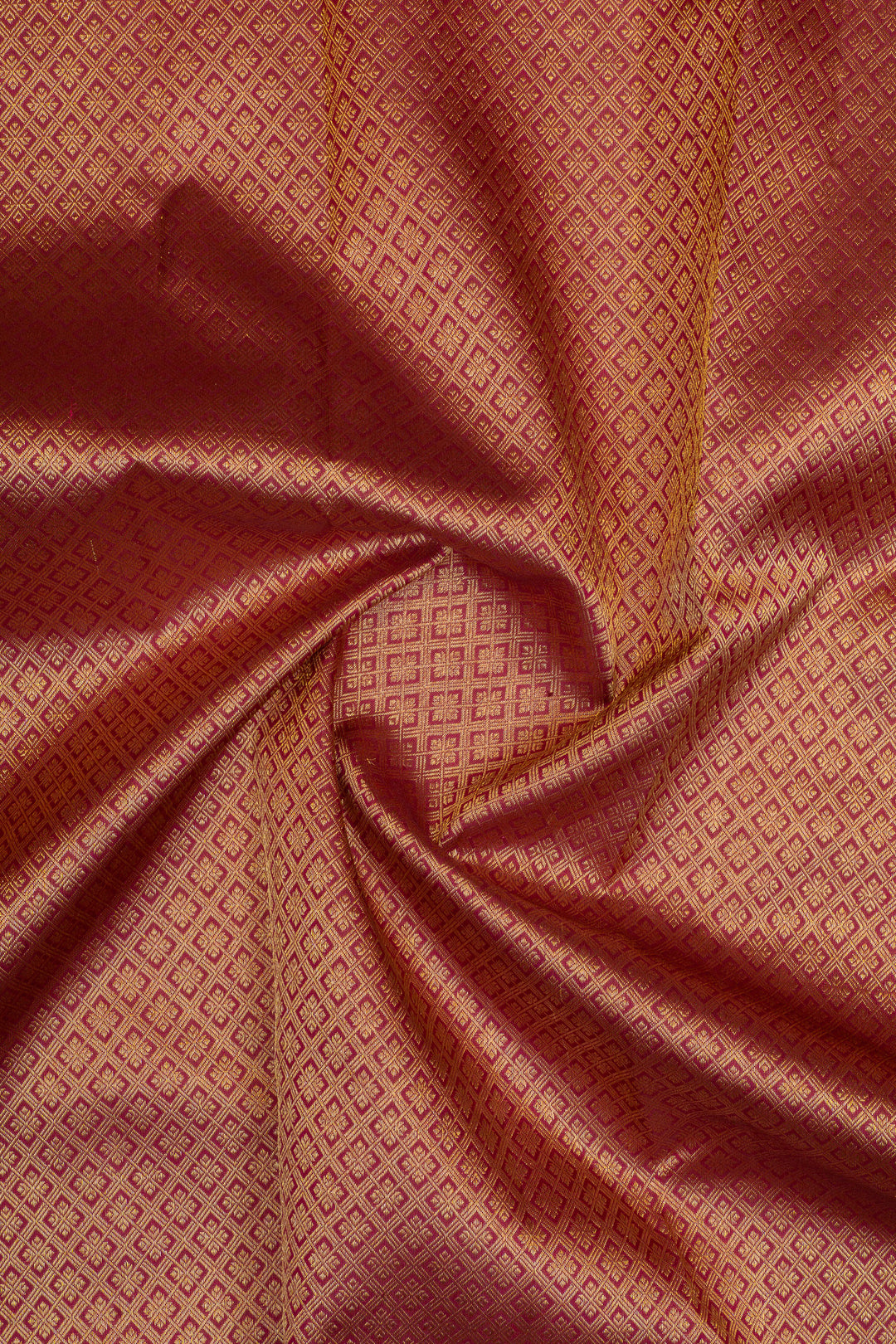 Rust orange traditional pure kanchipuram silk saree