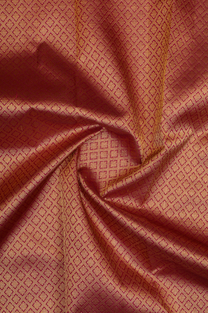 Rust orange traditional pure kanchipuram silk saree