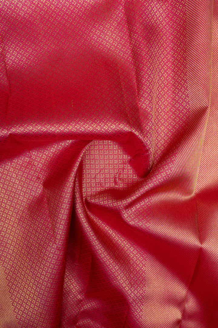 Golden yellow paisley brocade pure kanchipuram silk saree