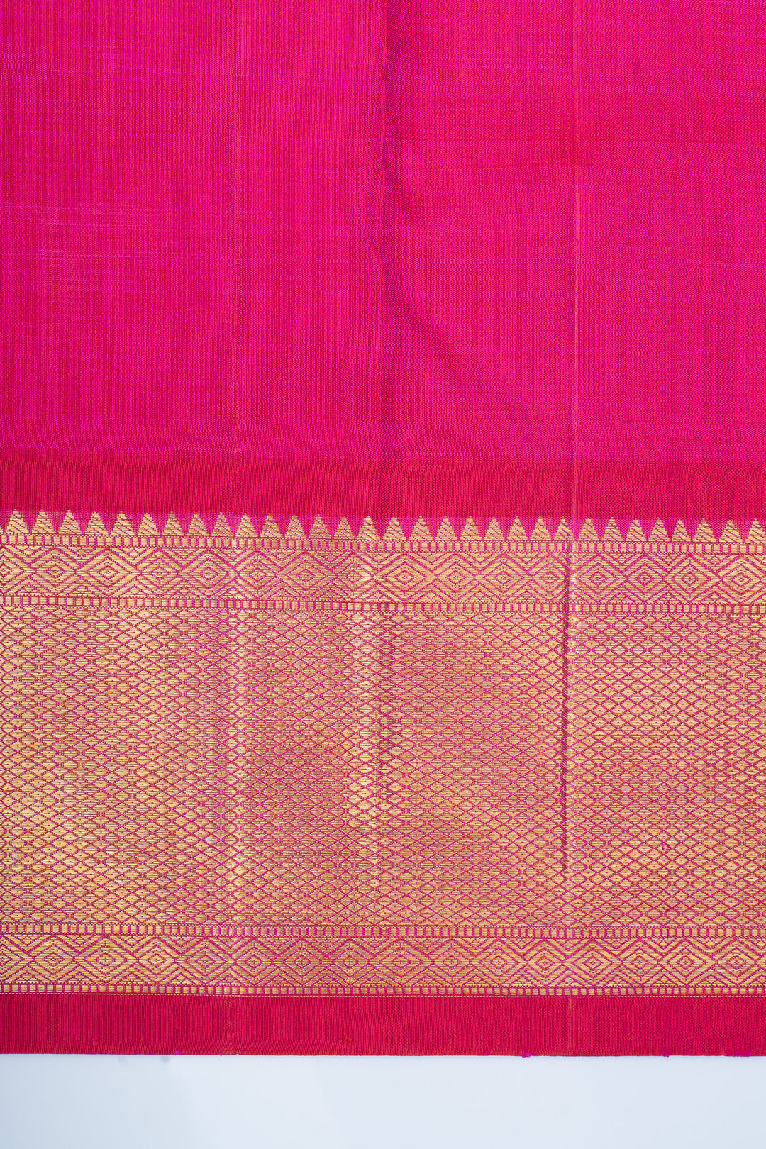 Golden yellow paisley brocade pure kanchipuram silk saree