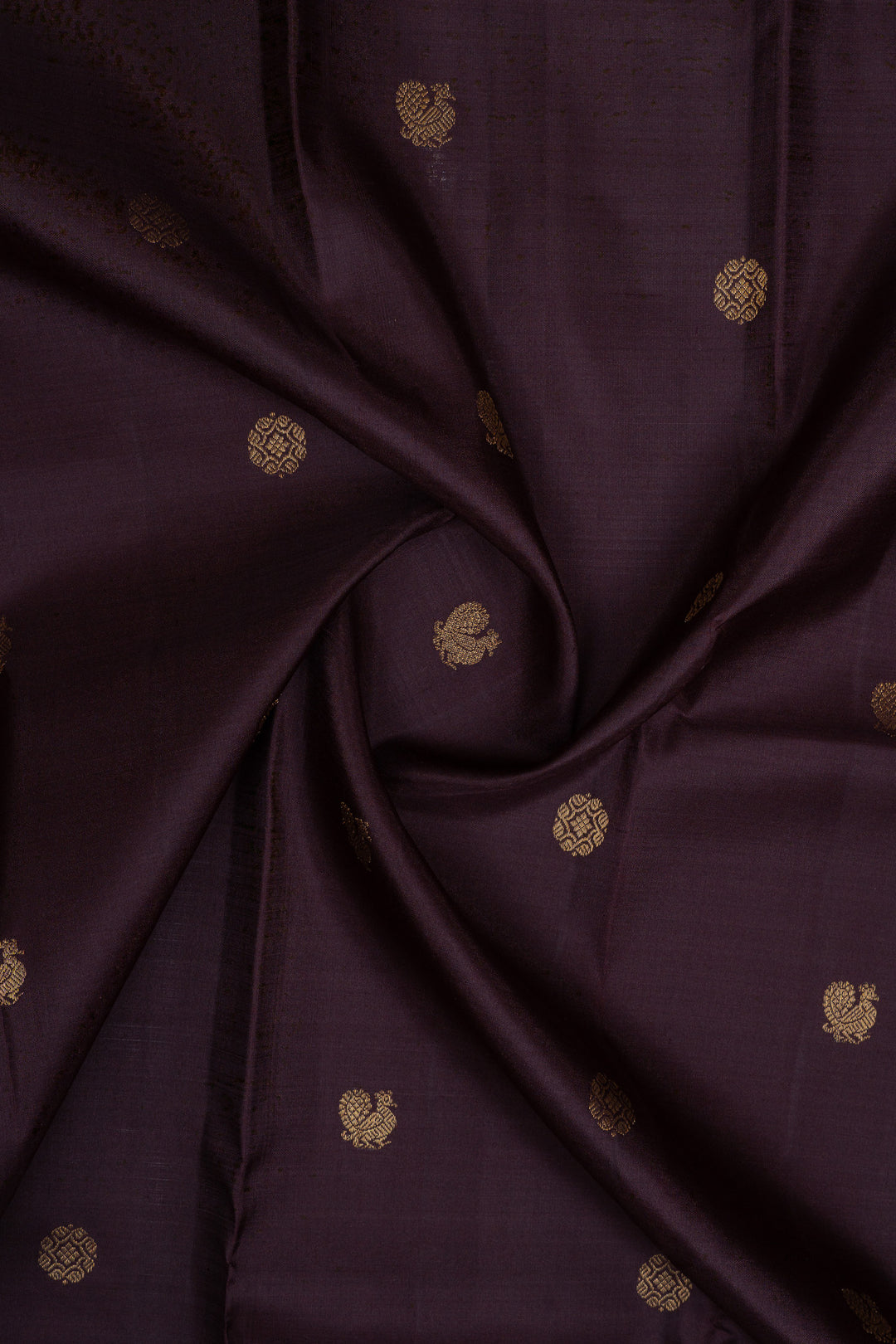 Brown traditional pure kanchipuram silk saree