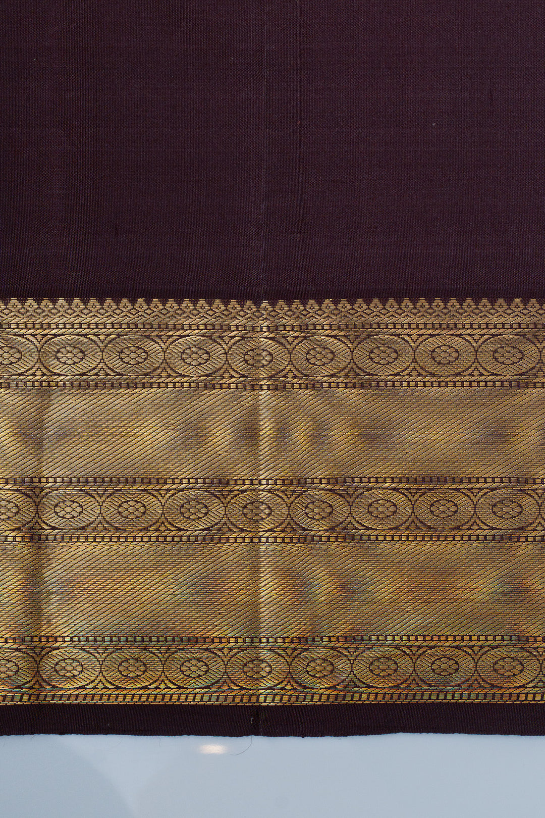 Brown traditional pure kanchipuram silk saree