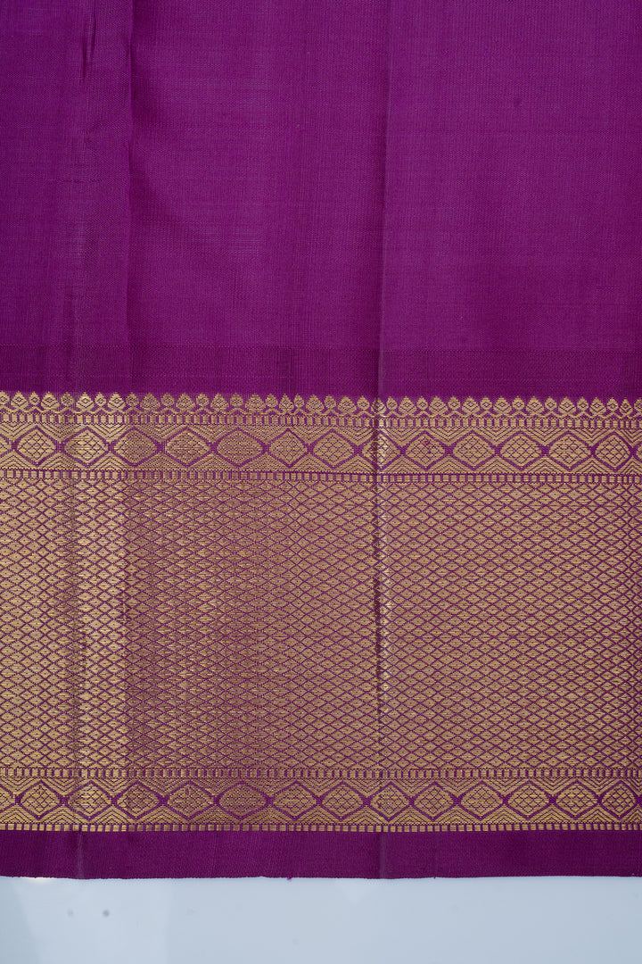 Anandha blue and purple brocade pure kanchipuram silk saree