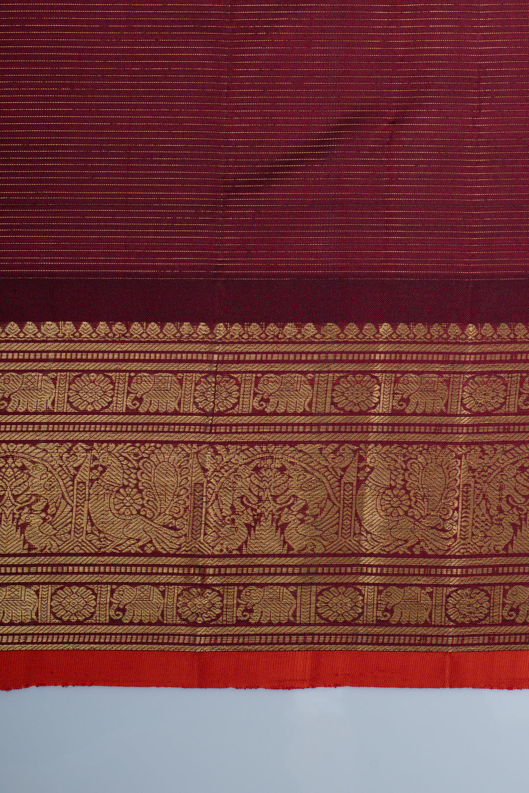 Purple Vairaoosi checks pure kanchipuram silk saree