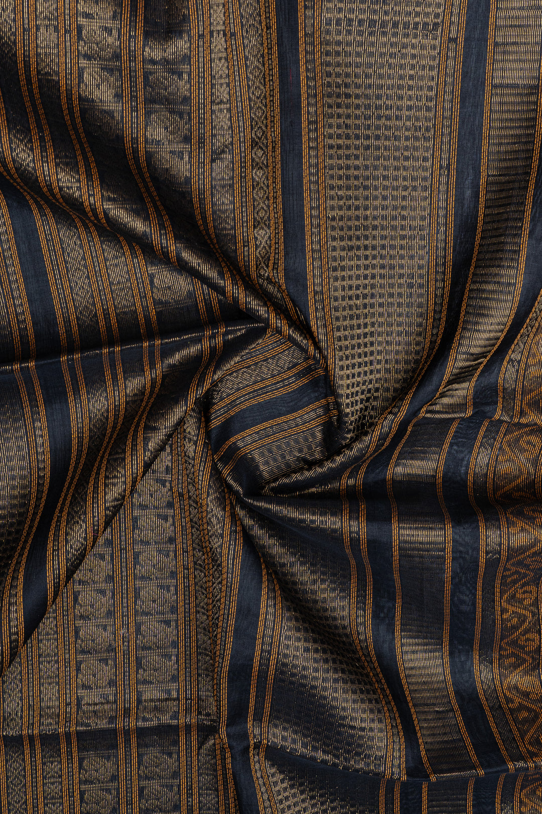 Off white checks pure silk cotton saree