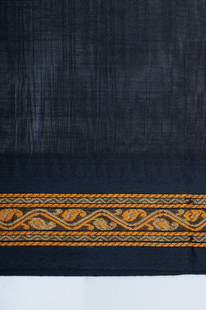 Off white checks pure silk cotton saree