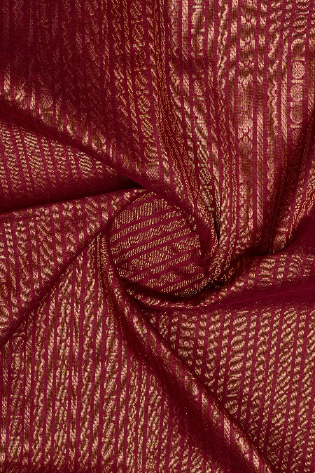 Maroon stripes pure silk cotton saree