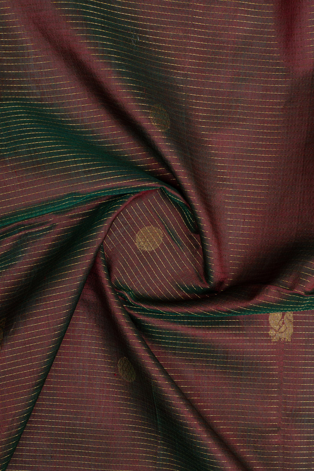 Maroon stripes pure silk cotton saree