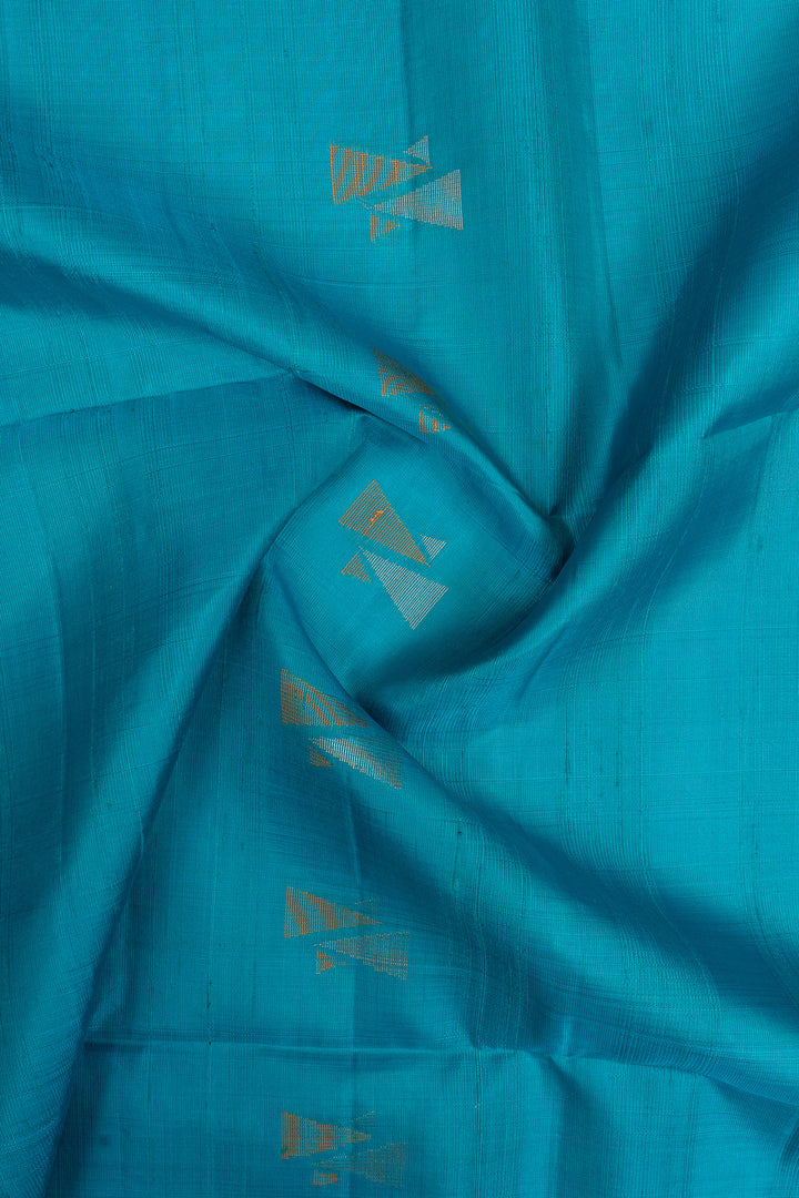 Sky blue dupian soft silk