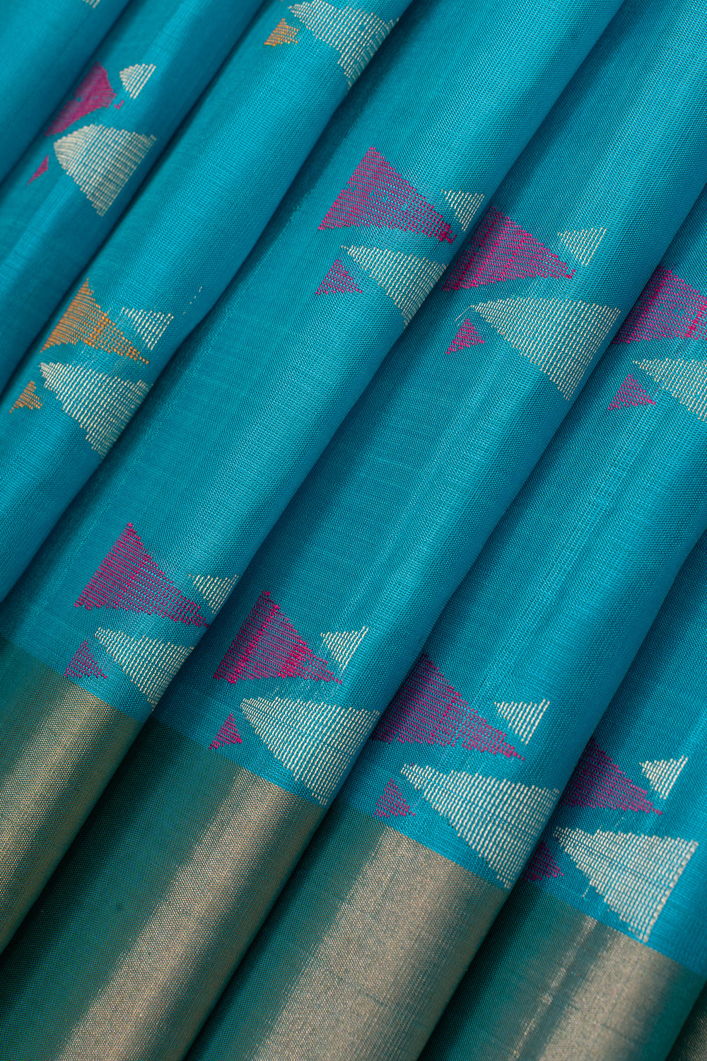 Sky blue dupian soft silk